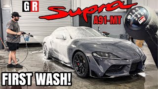 First Wash Toyota A91MT Supra  Satisfying Car Detailing Transformation  ASMR [upl. by Dickey]