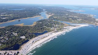 Narragansett  Rhode Island 4K Drone Footage [upl. by Alrahc]