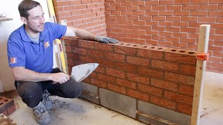 How To Lay Bricks For Beginners Using a line [upl. by Trebuh398]