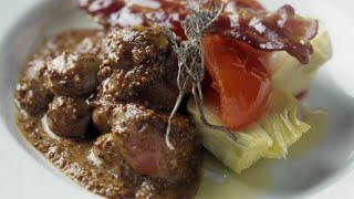 Recette  Rognons de porc à la Leffe et moutarde [upl. by Anwad]