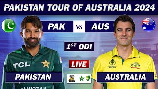 PAKISTAN vs AUSTRALIA 1st ODI Match LIVE COMMENTARY  PAK vs AUS ODI MATCH LIVE [upl. by Harleigh]