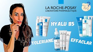 12 MON AVIS SUR LA ROCHE POSAY HYALU B5 ANTI ÂGE EFFACLAR ANTI ACNÉ TOLERIANE PEAU SENSIBLE [upl. by Tremml]