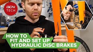 How To Fit amp Set Up Shimano Road Bike Hydraulic Disc Brakes  GCN Techs Full Setup amp Installation [upl. by Lilak722]