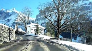 Switzerland 107 Camera on board Grindelwald BE in winter [upl. by Ahsened679]