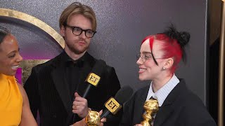 Billie Eilish REACTS to Golden Globe Win Exclusive [upl. by Winterbottom]