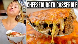 EASY KETO CHEESEBURGER CASSEROLE How to Make The BEST Keto Casserole Recipe ONLY 3 NET CARBS [upl. by Odlaniger]