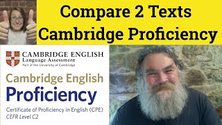 🔵 Compare 2 Texts  Cambridge Proficiency Writing  CPE Essay and Corrections [upl. by Aicats634]