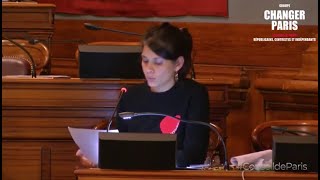 Intervention de Samia BadatKaram au Conseil de Paris fevrier 2024 [upl. by Napra]