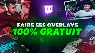 Faire des OVERLAYS de Stream Twitch GRATUITEMENT [upl. by Thurber897]