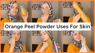 Benefits And Uses Of Orange Peel Powder For Skin✨ How to use orange peel powder in skincare routine [upl. by Dnalra]