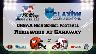 Ridgewood at Garaway  High School Football from WTNS 1027 FM [upl. by Neirrad]