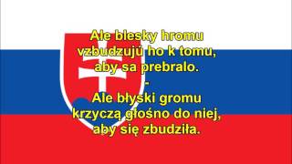 Hymn Słowacji  Anthem of Slovakia SKPL tekst [upl. by Atiuqehs]