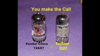 Fender China 12AX7 vs Raytheon USA 12AX7 You Make the Call Tube Comparison w GFS Hot Vintage [upl. by Thorner]