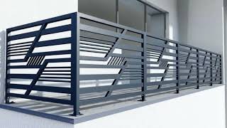 Modern Balcony Grill Design with Balcony Railing Design [upl. by Danice441]