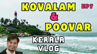 Kovalam Beach Kerala  Poovar Island Kerala  Poovar Backwater Boating  Exploring  Kerala poovar [upl. by Elvia]