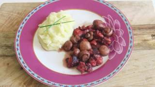 POULPES AUX CHAMPIGNONS DE PARIS ET VIN BLANC recette facile et rapide [upl. by Mackler292]