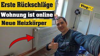 Wohnung selber renovieren Vlog 12 Erste Rückschläge Neue Heizkörper montieren  Sanierung [upl. by Adnarb]