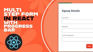Multi Step Form in React with Progress Bar [upl. by Shandy]