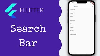 Flutter Search Bar [upl. by Oirrad]