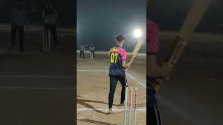 JONY Satr Op vala Six6⃣Marte huve🏏Night plastic ball cricket tournament🏏cricketcricketlover short [upl. by Nerhtak]