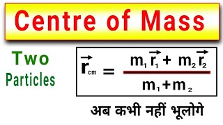 Centre of Mass of a Two Particles System Derivation  Class 11 Physics [upl. by Ledeen]