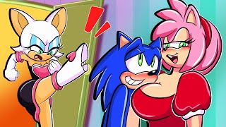 ROUGE CHEATS ON SONIC WITH AMY IS ROUGE ANGRY in Minecraft [upl. by Raphaela272]