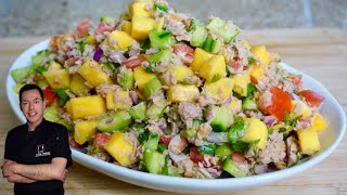 ¿Tienes atún Prepara este CEVICHE DE ATÚN CON MANGO 🥭 DE LUJO DE SABROSO ceviche cevichedeatun [upl. by Anett]