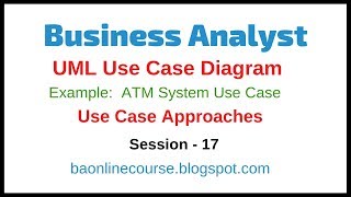 UML Use Case Diagram for a Bank ATM Tutorial  ATM Example Discussion  Use Case Approaches Tutorial [upl. by Hsinam]