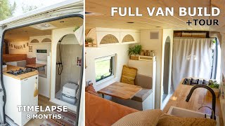 FULL VAN BUILD Luxery Camper Van  TOUR  TIMELAPSE DIY Van Conversion [upl. by Sukhum644]