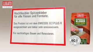 Anleitung Fliesen verlegen und Fliesenkleber auftragen Lugato Sicherheitskleber Schnell  Flexibel [upl. by Faludi]