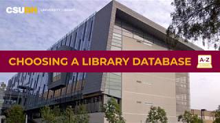 Choosing a Library Database [upl. by Reywas939]