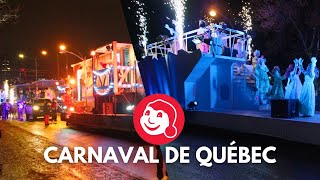 Québec Winter Carnival Night Parade 2024  4K Lower Town Full Parade [upl. by Crary955]