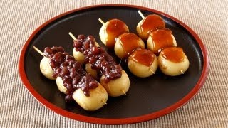 How to Make Dango Japanese Sweet Dumplings Mitarashi and Anko Red Bean Paste Recipe  OCHIKERON [upl. by Iglesias]