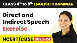 Direct and Indirect Speech Exercise for Class 8  English Grammar Class 8 [upl. by Tnomyar]