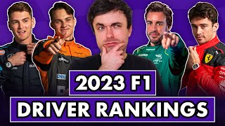 Our 2023 F1 Driver FULL SEASON Rankings 20th  1st [upl. by Dyal479]