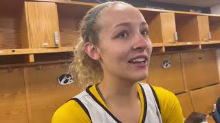 Kylie Feuerbach previews Colorado matchup Iowa womens basketballs 3point plan [upl. by Hgielram]