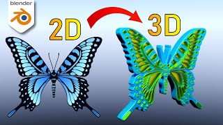 How to convert 2D images into 3D renders in Blender [upl. by Gnak570]