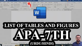 How to Create a List of Tables and Figures in Microsoft Word UrduHindi [upl. by Arracahs204]