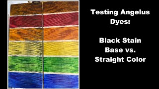 Testing Dyes on Figured Wood Black Stain Base vs Straight Color [upl. by Ocer]