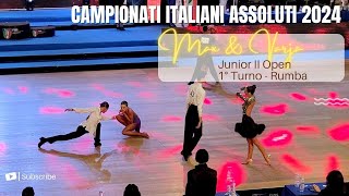 Campionati Italiani Assoluti FIDS 2024  Junior II Open  Primo Turno  Rumba [upl. by Paulson79]