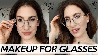 HOW TO WEAR MAKEUP FOR GLASSES All Of My BEST TIPS   Jamie Paige [upl. by Mixie]