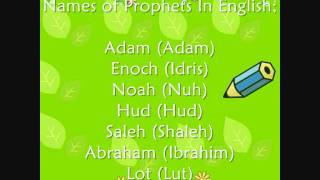 The Names of 25 Prophets Mentioned in the Quran Rahmah Muslim Homeschool [upl. by Yvan]