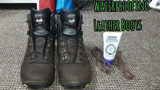 Waterproofing Leather Boots with Nikwax Grisport boot [upl. by Eserrehs467]