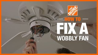 How to Fix a Wobbly Ceiling Fan  Lighting and Ceiling Fans  The Home Depot [upl. by Nnaynaffit]