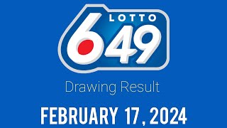 Lotto 649 Winning Numbers February 17 2024 [upl. by Katlaps]