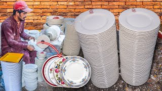 Waste Plastic Transformed into Stylish Dinner Plates  Plastic Plates Manufacturing Process [upl. by Leisha]