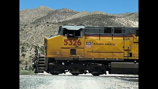 Union Pacific Manifest Train Near Caliente NV train [upl. by Eicyac]