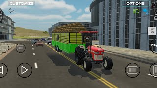 SAWARAJ TRACTOR ME BIG TROLLEY SE BORI LOADING KRKE CITY LE GYE INDIAN TRACTOR gaming youtube [upl. by Ennirok]