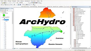 ArcHydro ArcGis Extract des bassins versants et réseaux hydrographiques [upl. by Aicillyhp]