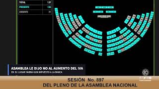 ASAMBLEA DICE NO A AUMENTO DE IVA AL 15 Y PONE IMPUESTO A LA BANCA PARA ENFRENTAR EL CRIMEN [upl. by Sonnie853]